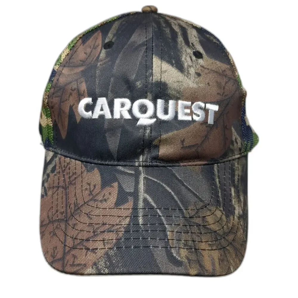 Carquest Trucker Hat Brown One Size Camo Mesh Back Snapback Auto Parts Logo